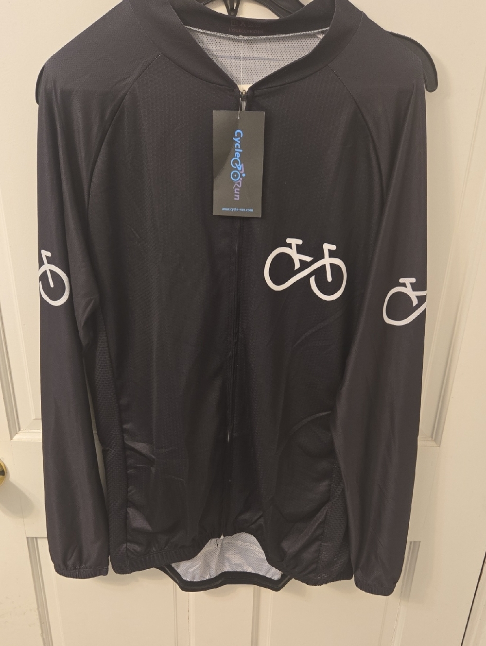 Men's Black Long Sleeve Cycling Jersey